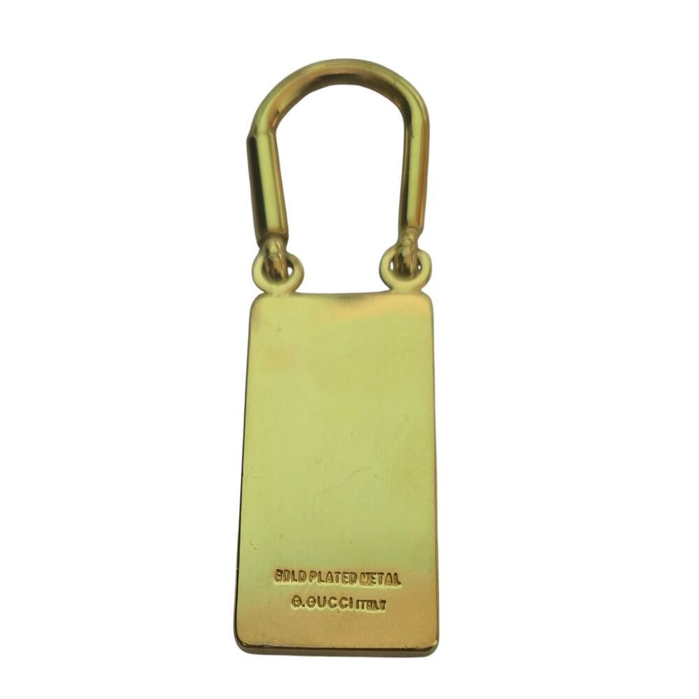 Vintage Gucci Gold Bar Keychain Gold-Plated Metal Ingot Style Bag Charm Luxe - Picture 2 of 10